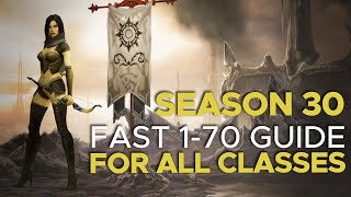 Diablo 3  Season 30 Fast Leveling Guide All Classes [upl. by Pressey687]