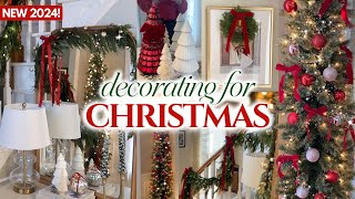 CHRISTMAS DECORATE WITH ME 2024 🎄 TRADITIONAL CHRISTMAS DECOR  CHRISTMAS TREE DECORATING IDEAS [upl. by Aniakudo]