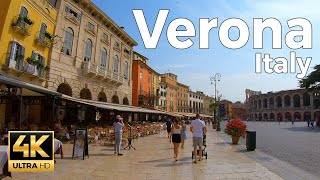 Verona Italy Walking Tour 4k Ultra HD 60fps – With Captions [upl. by Neeli552]