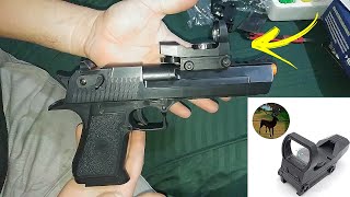 UNBOXING Red Dot Airsoft Toy Riflescope holográfico mira verde escopo tático trilho 20mm ALIEXPRESS [upl. by Redan]