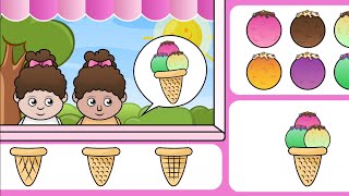 Yummy Ice Cream Treats for Kids  Nursery Fun with Ice Cream Seller [upl. by Annayk]