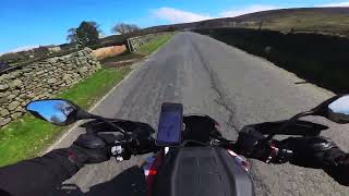 DUCATI HYPERMOTARD 950 RVE  JUBILEE TOWER FOREST OF BOWLAND TO THORNLEY UK [upl. by Sergu503]