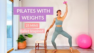 Standing Pilates Full Body Workout With Optional Weights  Beginner Friendly  25 mins [upl. by Annez]