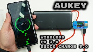 AUKEY Portable 10000mAh Wireless Charger with PD 30 Quick Charge TypeC 18W  One Week Review [upl. by Yadrahc904]