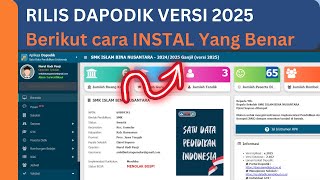 RILIS APLIKASI DAPODIK VERSI 2025  CARA INSTAL YANG BAIK DAN BENAR [upl. by Idnor]