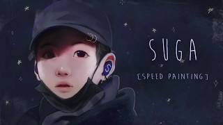 SUGA speed painting BTS [upl. by Brander]