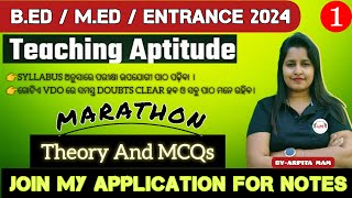 Teaching aptitute theory class with MCQ  By Arpita Mam disha BEd entrace 2024 2024 07 10 12 51 07 [upl. by Carlisle]