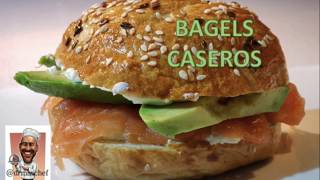 BAGELS CASEROS CON SALMON PALTA Y QUESO [upl. by Sheeb368]