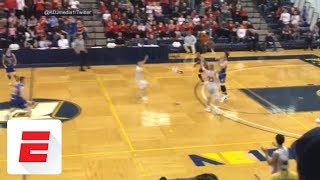 High schooler drains crazy buzzerbeater from beyond half court  ESPN [upl. by Ydnagrub]