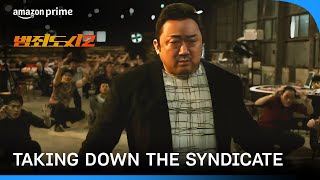 The Fight With The Goons  Ma Dongseok Gwihwa Choi  The Roundup  Prime Video India [upl. by Ahsiniuq]