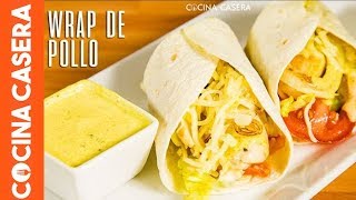 Wraps de Pollo con Salsa de Yogur al Curry [upl. by Ezalb]