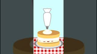 Sweet Strawberry cake 🍓🍰strawberry cake animation art animationart shorts [upl. by Nnuahs]