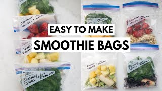 Small Smoothie Freezer Bags  Easy Smoothie Prep  Simple Ingredients [upl. by Aldred]