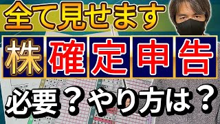 【最新版】株の確定申告が必要かチェックと申告書類作成方法 [upl. by Hands291]