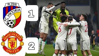 Viktoria Plzen Vs Manchester United  ™ UEFA League [upl. by Izy106]