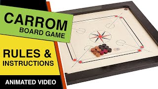 Carrom Board Game Rules amp Instructions  Learn How To Play Carrom Game [upl. by Kenwrick672]