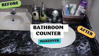 Transform Your Bathroom Counter forUnder 10  Easy DIYMakeover 😃 [upl. by Audy629]