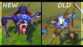 All Fiddlesticks Skins Rework NEW vs OLD Texture Comparison League of Legends [upl. by Talich]