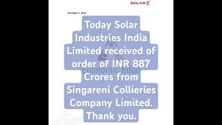 Solar Industries Ltd  Latest News youtubeshorts youtube ytshorts ytshort yt like subscribe [upl. by Martha]