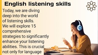 English listening skills English Story for Listening  Learn english  Listening practice [upl. by Netsuj]