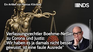 Verfassungsrechtler zu Corona und Justiz„Wir haben es nicht besser gewusst ist eine faule Ausrede“ [upl. by Aryad]