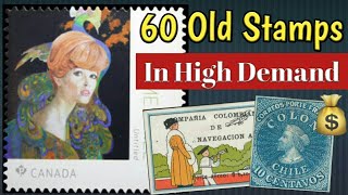 World Valuable Stamps In High Demand At Auctions  60 Rare Postage Stamps Discussion [upl. by Erdda]