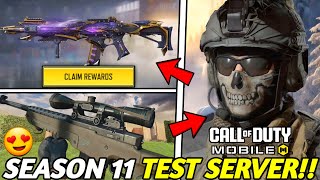 NEW Season 11 Test Server  3 New Weapons  Free Legendary  New Features amp Settings Codm [upl. by Ahselaf]