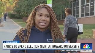 Howard University students react to Harriss choice of election night HQ  NBC4 Washington [upl. by Alejo]