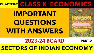 200  Questions answers Class 10 ECO chapter 2  SECTORS OF INDIAN ECONOMY QA  10th ECO QAs [upl. by Wanda]