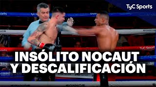 GOLPE ILEGAL NOCAUT DESCALIFICACIÓN Y TÍTULO 🥊 LO NOQUEARON DESPUÉS QUE SONÓ LA CAMPANA [upl. by Reeta460]