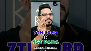 Seventh Lord in First Pada of Nakshatra Strong and Stable Relationships  Astrology [upl. by Gratiana467]