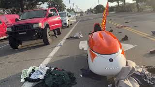 Near Fatal Accident in Velomobile part 1 [upl. by Ahsinom]