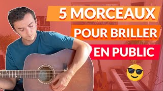 5 morceaux très simples pour briller en public  guitare débutant [upl. by Tansey]