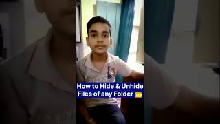 How to Hide amp Unhide Folder 📂 in window 10 amp 11 PCIEduHub hidefolder folder [upl. by Elli544]