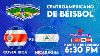 Nicaragua VS Costa Rica Campeonato Centroamericano de Béisbol [upl. by Eyr535]