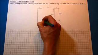 Tutorial Umfang und Strecke berechnen Aufnahmeprüfung Gymnasium 6 Klasse 2 Beispiel [upl. by Acalia266]