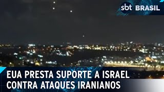 Navios de guerra dos EUA ajudaram Israel a abater mísseis iranianos  SBT Brasil 011024 [upl. by Ydoc]