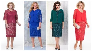 Most beautiful and gorgeous plus size mother of the bride dresslatest outfitparty wear dress 2024 [upl. by Esimorp]