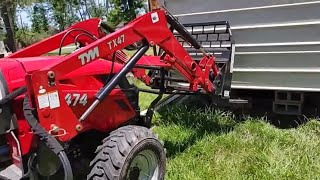 Lifting A Blown Over Portable Building With TYM T474 And Palletforks To Reblock It Can A TYM Do It [upl. by Hegarty]