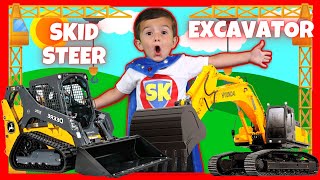 Construction Trucks for Children  Excavator Song  Skid Steer  Trucks for Toddlers  Dump Trucks [upl. by Alaikim]