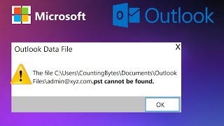 pst cannot be found  How to Fix Microsoft Outlook Data File Not Found Error [upl. by Chamberlain213]