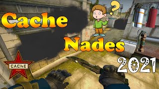 Easy and Essential Cache Smokes Molotovs and Flashes  Cache nades  64tick  CSGO  2021 [upl. by Delilah]