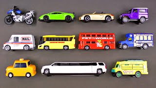 Learning Street Vehicles for Kids 2  Hot Wheels Matchbox Tomica Cars and Trucks トミカ Tayo 타요 [upl. by Noirad704]