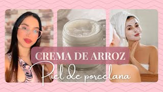 crema DE ARROZ para una PIEL COREANA  aclara las zonas oscuras [upl. by Aseena]