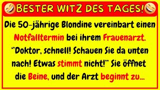 🤣 WITZ DES TAGES Eine 50jährige Blondine eilt mit einem großen Problem zu ihrem Frauenarzt [upl. by Pool490]