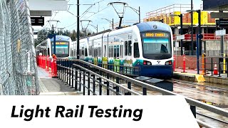 Seattle East Link Light Rail Line 2  Simulated Train Service Testing [upl. by Rod]