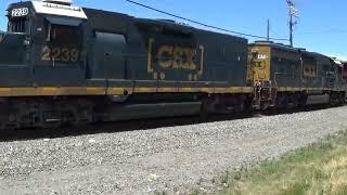 CSX L 110 02 Localturn by Homestead 7224 Ex GP35 Road Slug and GP 40 lead 5 cars [upl. by Adnalu505]