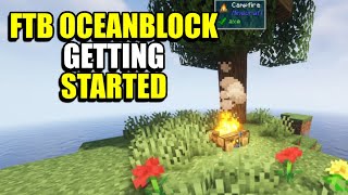 Ep1 Getting Started  Minecraft FTB OceanBlock Modpack [upl. by Rochus]