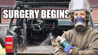 1990 Jeep XJ CARGO FLOOR REMOVAL  Renix 40 Ep04 [upl. by Eanehs]