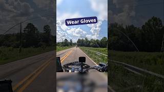 ALWAYS Wear Your Gloves shorts motovlog motorcycles [upl. by Eirak]